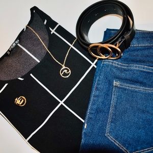 Striped Black Blouse